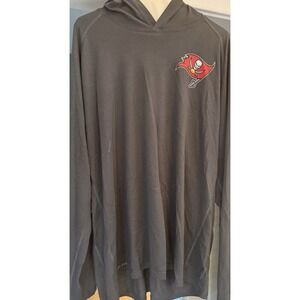 Nike Dri-Fit Tampa Bay Buccaneers Gray Long Sleeve Hooded Shirt Size 3XL